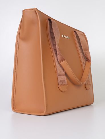 Bolsa Tote Alça Gorgurão Rafitthy Feminina CARAMELO