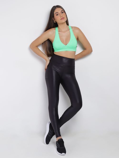 Calça Cirrê Recorte Lateral Vels Feminina PRETO