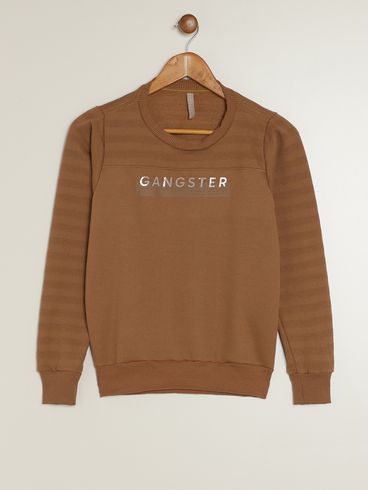 Moletom Gangster Juvenil Para Menino - MARROM