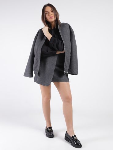 Camisa Crepe Gola Laço Autentique Feminina PRETO