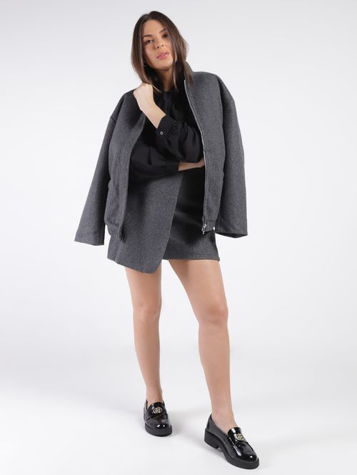 Camisa Crepe Gola Laço Autentique Feminina PRETO