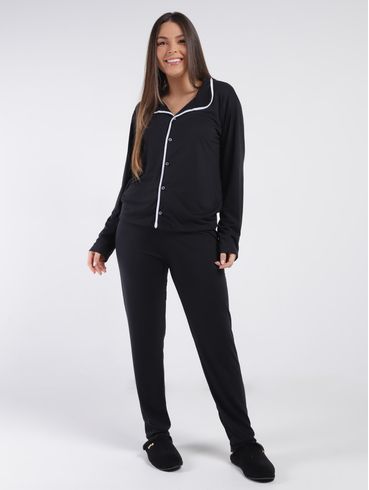 Pijama Americano Feminino PRETO