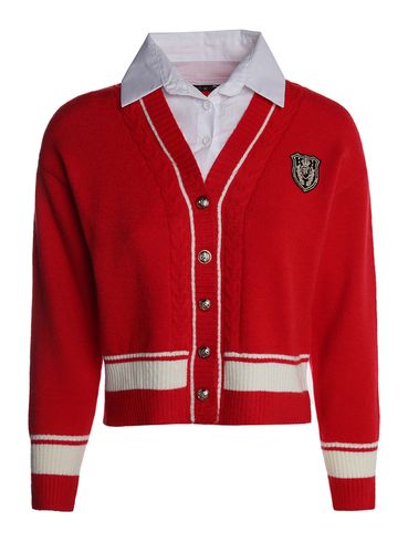 Casaqueto com Sobreposição Eagle Rock Feminino VERMELHO