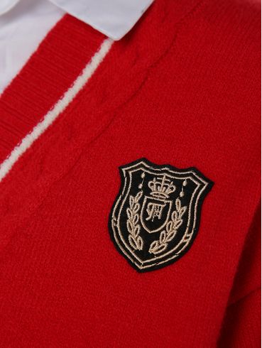Casaqueto com Sobreposição Eagle Rock Feminino VERMELHO