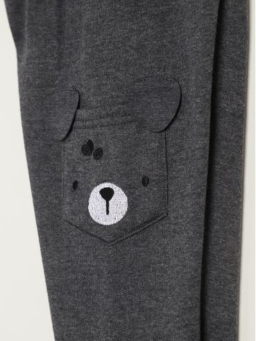 Calça Moletom Infantil Para Bebê - MESCLA