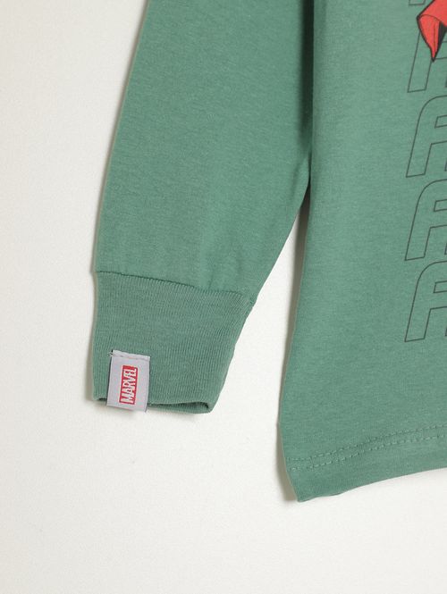 Camiseta Manga Longa Infantil Para Menino - VERDE