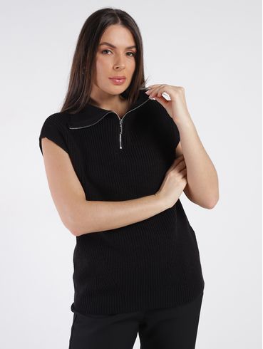 Colete Gola Alta Feminino PRETO