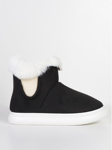 Pantufa Emma Feminina Flowfa PRETO