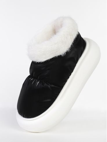 Pantufa Flowfa Blair Sola Alta Feminina PRETO