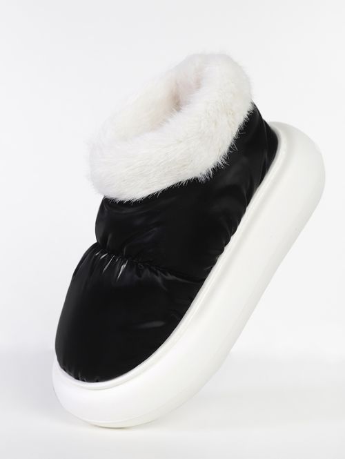 Pantufa Flowfa Blair Sola Alta Feminina PRETO