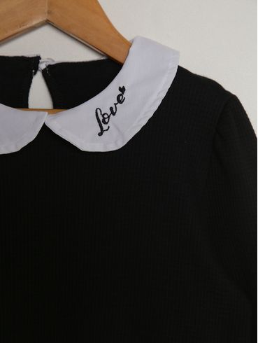 Conjunto Longo Infantil Para Menina - PRETO