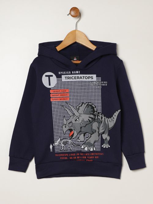 Moletom Com Capuz Infantil Para Menino - MARINHO