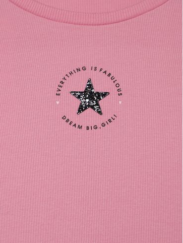 Blusa Cropped Manga Longa Juvenil Para Menina - ROSA