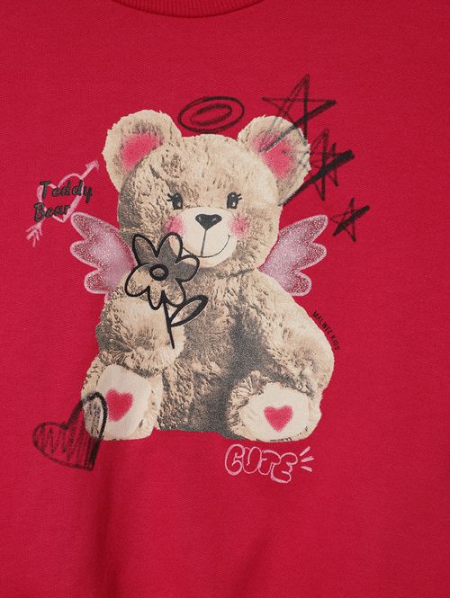 Moletom Ursinho Juvenil Para Menina - PINK