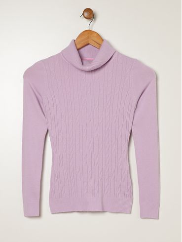 Blusão Tricot Juvenil Para Menina - LILAS