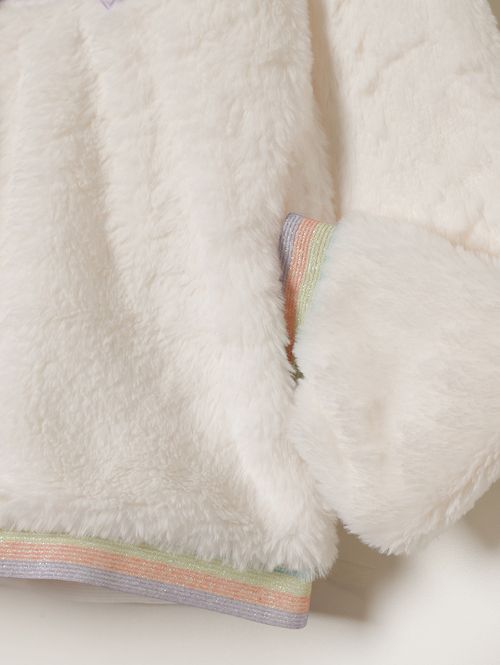 Casaco Parka Infantil Para Menina - OFF WHITE