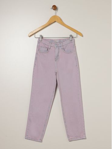 Calça Jeans Mom Infantil Para Menina - ROSA