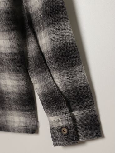 Camisa Flanela Manga Longa Juvenil Para Menino - PRETO