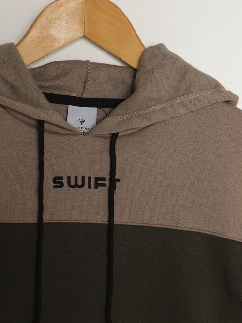 Moletom Com Capuz Juvenil Para Menino - CAQUI/VERDE