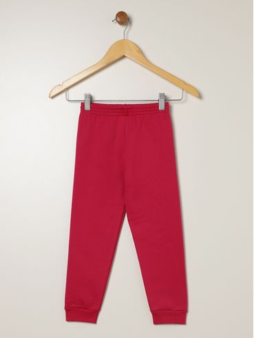 Calça Moletom Jogger Infantil Para Menina - PINK