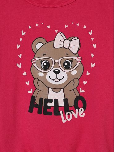Moletom Infantil Ursinho Para Menina - PINK