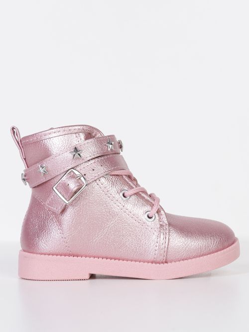 Bota Molekinha Infantil Para Menina - ROSA CLARO