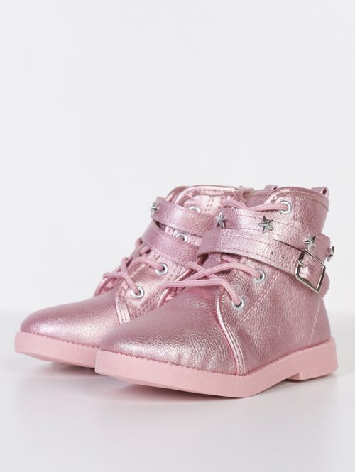Bota Molekinha Infantil Para Menina - ROSA CLARO
