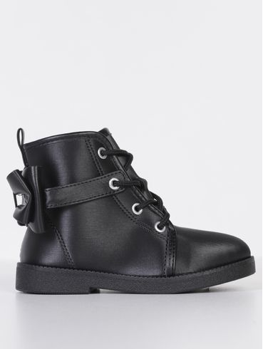 Bota Molekinha Infantil Para Bebê Menina - PRETO