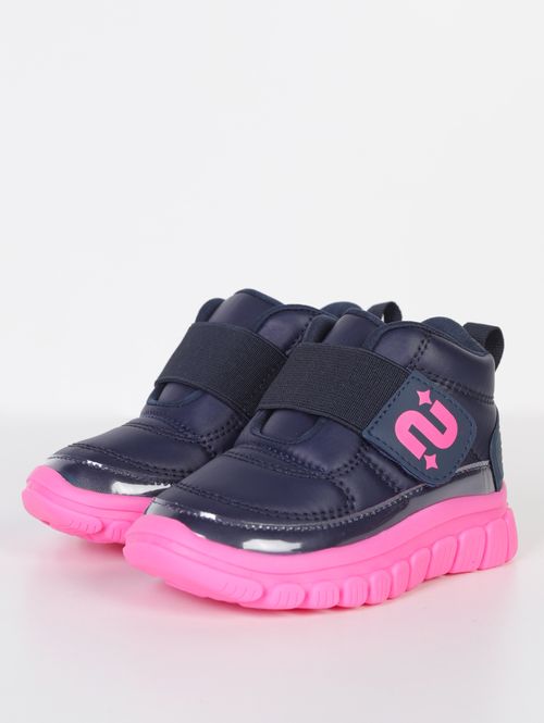 Tênis Cano Alto Infantil para Bebê Menina - MARINHO/PINK