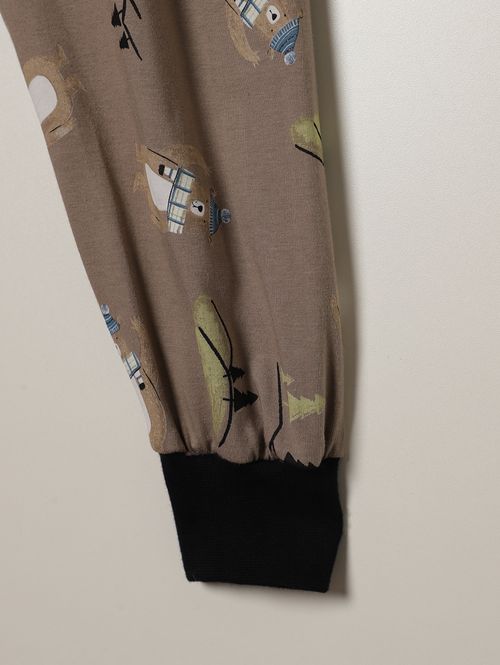 Pijama Longo Infantil Para Menino - CINZA