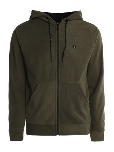 Jaqueta Fleece com Capuz Masculina VERDE