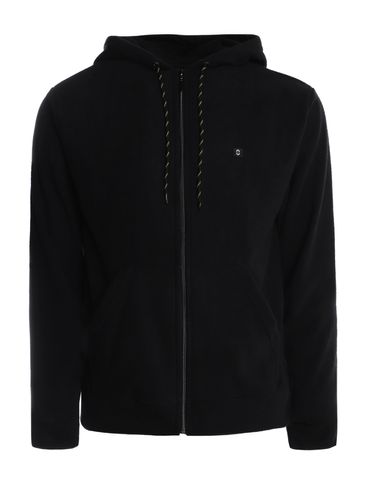 Jaqueta Fleece com Capuz Masculina PRETO
