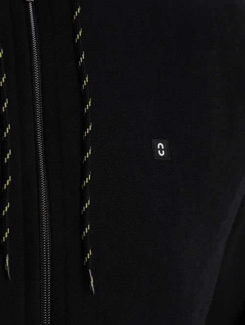 Jaqueta Fleece com Capuz Masculina PRETO