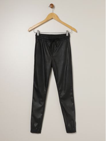 Calça Jogger Juvenil Para Menina - PRETO
