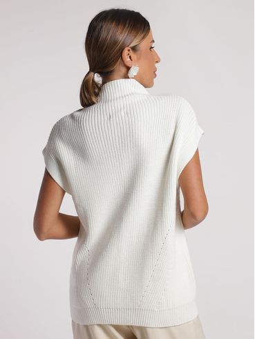 Colete Gola Alta Feminino OFF WHITE