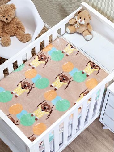 Cobertor Infantil Para Bebê - BEGE
