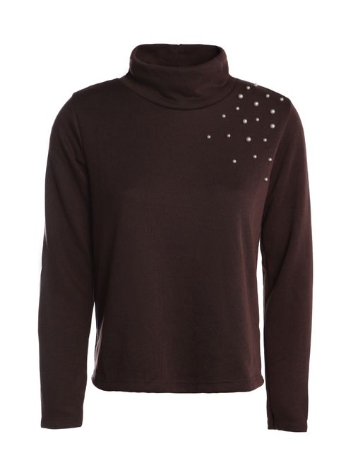 Blusa Malha Tricot Autentique Feminina MARROM