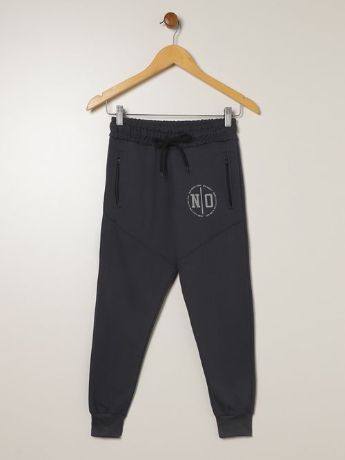 Calça Com Punho Juvenil Para Menino - CHUMBO