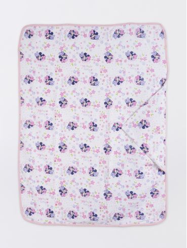 Toalha Com Forro Disney Infantil Para Bebê - ROSA