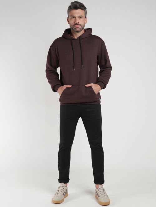 Moletom com Capuz Vels Masculino MARROM