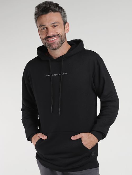 Moletom com Capuz Vels Masculino PRETO