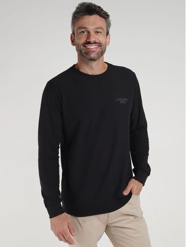 Camiseta Malha Texturizada Masculina PRETO