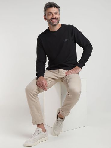 Camiseta Malha Texturizada Masculina PRETO