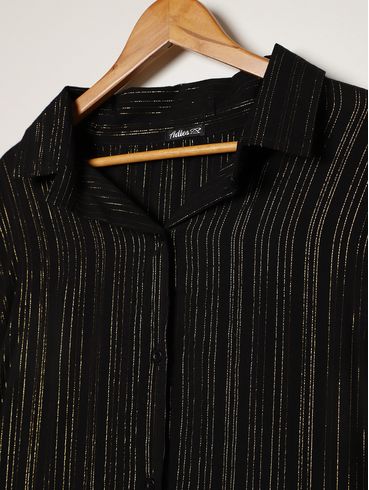 Camisa Viscose Plus Size Feminina PRETO