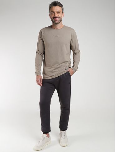 Camiseta Manga Longa Elétron Masculina CAQUI
