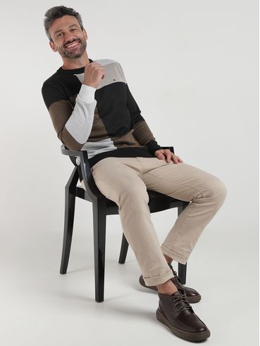 Blusão Tricot Masculino MARROM