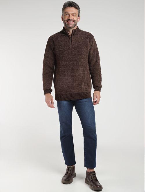 Blusão Tricot Elétron Masculino MARROM