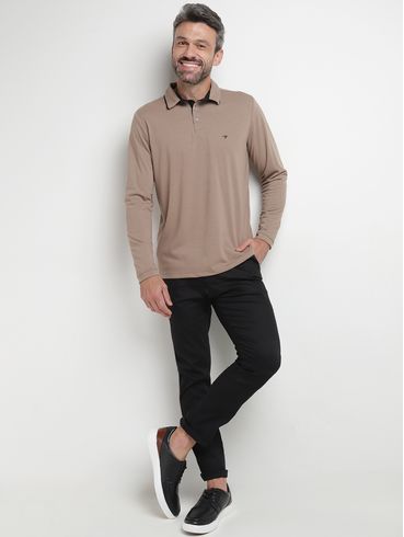 Polo Masculina CAQUI