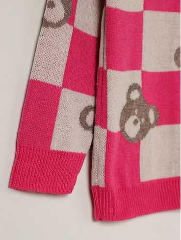 Blusão Tricot Infantil Para Menina - PINK