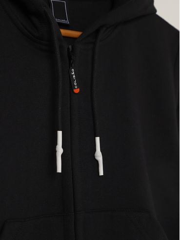 Jaqueta Moletom Juvenil Para Menino - PRETO